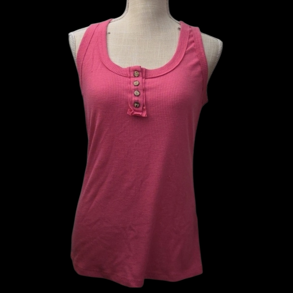 Kissfix Pink Ribbed Tank Top